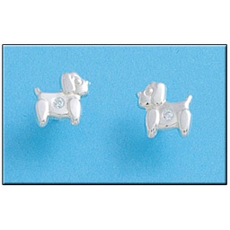 [AG1249] PENDIENTES PERRO GRANDE PLATA 925MM - AGOTADO