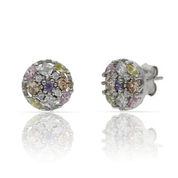 [AG1640] PENDIENTES PIEDRAS COLOR PLATA 925MM - 9.50MM