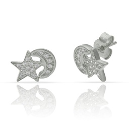 [AG1746] PENDIENTES PLATA 925MM CRUZ CIRCONITAS - 6.50X8MM (copia)