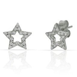 [AG1767] PENDIENTES PLATA 925MM ESTRELLAS CIRCONITAS - 7MM (copia)