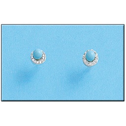 [AG1203] PENDIENTES PLATA 925MMM PERLA AZUL