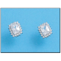 [AG1466] PENDIENTES RECTANGULAR PLATA 925MM 