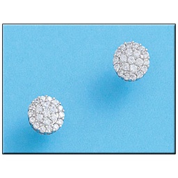 [AG1581] PENDIENTES REDONDO CIRCONITA PLATA 925MM