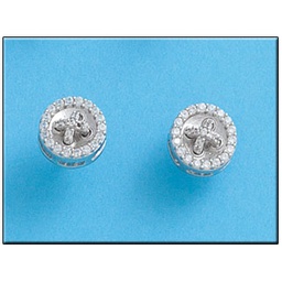 [AG1476] PENDIENTES REDONDO CIRCONITA PLATA 925MM 