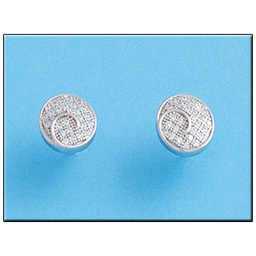 [AG1538] PENDIENTES REDONDO CIRCONITAS PLATA 925MM