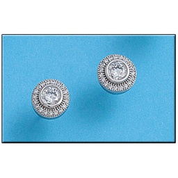 [AG1381] PENDIENTES REDONDO CIRCONITAS PLATA 925MM