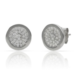 [AG1631] PENDIENTES REDONDOS CIRCONITAS PLATA 925MM - 9.50MM