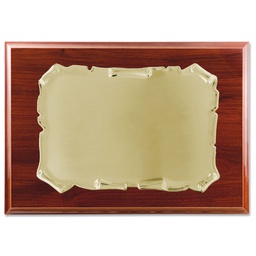 [PL445] PLACA HOMENAJE METAL PLATEADO - 26X21 19X13