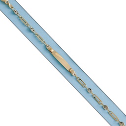 [PU1123] PULSERA  ORO 18KL BICOLOR CON PLACA
