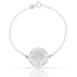 [AG225] PULSERA ARBOL VIDA PLATA 925MM - 18MM