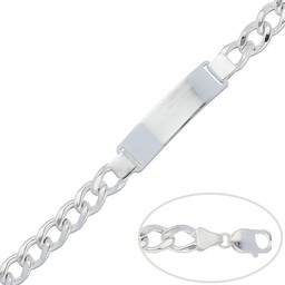 [AG126] PULSERA BARBADA PLATA 925MM - 10MM