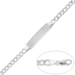 [AG124] PULSERA BARBADA PLATA 925MM - 6MM