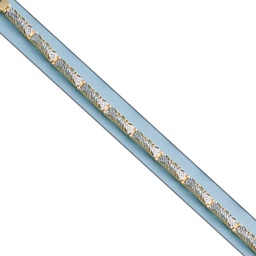 [PU523] PULSERA BICOLOR CALADA ORO 18KL
