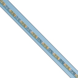 [PU954] PULSERA BICOLOR FUNDIDA ORO 18KL