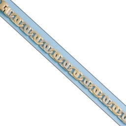 [PU184] PULSERA BICOLOR FUNDIDA ORO 18KL