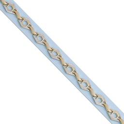[PU376] PULSERA BICOLOR ORO 18KL