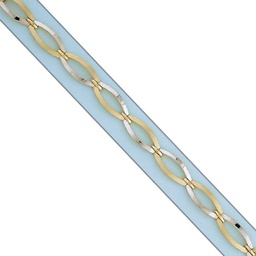 [PU372] PULSERA BICOLOR ORO 18KL