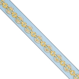 [PU375] PULSERA BICOLOR ORO 18KL