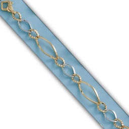[PU1314] PULSERA BICOLOR ORO 18KL