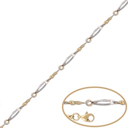 [PU1071] PULSERA BICOLOR ORO 18KL