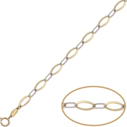 [PU1245] PULSERA BICOLOR ORO 18KL