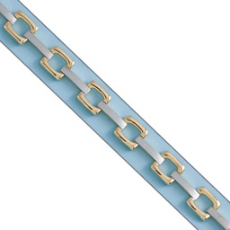 [PU300] PULSERA BICOLOR ORO 18KL