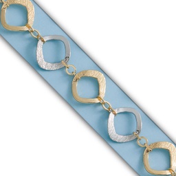 [PU1306] PULSERA BICOLOR ORO 18KL