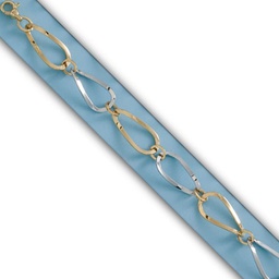 [PU1315] PULSERA BICOLOR ORO 18KL