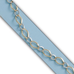 [PU1301] PULSERA BICOLOR ORO 18KL