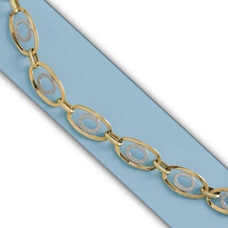 [PU1302] PULSERA BICOLOR ORO 18KL