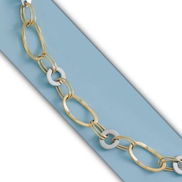 [PU1303] PULSERA BICOLOR ORO 18KL