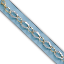 [PU1309] PULSERA BICOLOR ORO 18KL