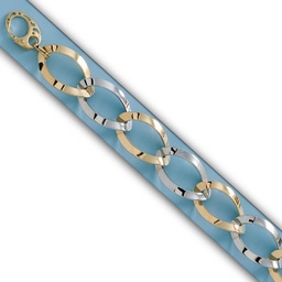 [PU1316] PULSERA BICOLOR ORO 18KL
