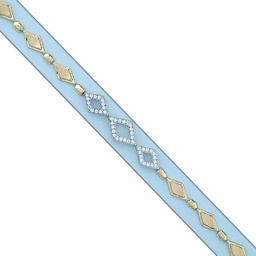[PU1611] PULSERA BICOLOR ORO 18KL CIRCONITAS