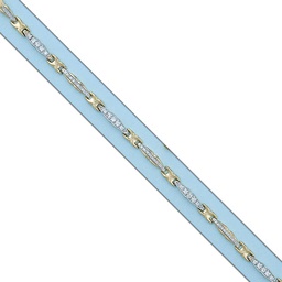 [PU1613] PULSERA BICOLOR ORO 18KL CIRCONITAS