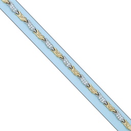 [PU1607] PULSERA BICOLOR ORO 18KL CIRCONITAS