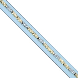 [PU1605] PULSERA BICOLOR ORO 18KL CIRCONITAS