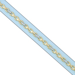[PU1327] PULSERA BICOLOR ORO 18KL CIRCONITAS