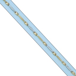 [PU1603] PULSERA BICOLOR ORO 18KL CIRCONITAS
