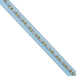 [PU1616] PULSERA BICOLOR ORO 18KL CIRCONITAS