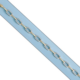 [PU162] PULSERA BICOLOR ORO 18KL CIRCONITAS