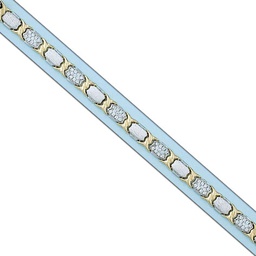 [PU1590] PULSERA BICOLOR ORO 18KL CIRCONITAS
