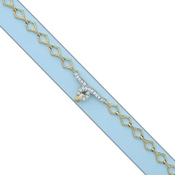 [PU1612] PULSERA BICOLOR ORO 18KL CIRCONITAS