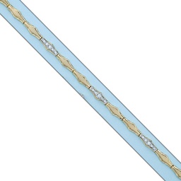 [PU1610] PULSERA BICOLOR ORO 18KL CIRCONITAS