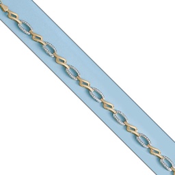 [PU160] PULSERA BICOLOR ORO 18KL CIRCONITAS