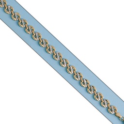 [PU131] PULSERA BICOLOR ORO 18KL TROQUELADA