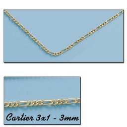 [CO591] CADENA ORO 18KL 3x1 HUECA 3MM