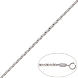 [PU1250] PULSERA BOLAS TALLADAS ORO BLANCO 18KL