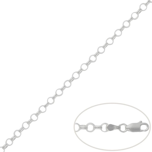 CADENA PLATA 925MM ROLOT - 4MM