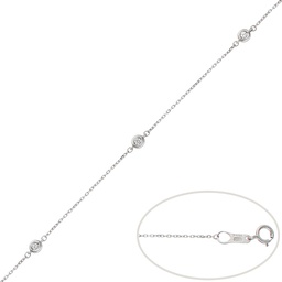 [PU1269] PULSERA CHATONES O.BLANCO 18KL - 3.5MM